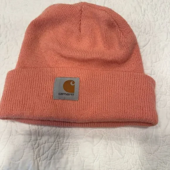 NWT Carhartt Knit Cuffed Beanie in Bright Pink Glow SALE ?Trendy NWT Barbie Hot Pink Glow Carhartt Knit Cuffed  main image 3